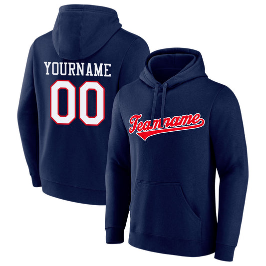 custom authentic pullover sweatshirt hoodie navy-red-white default title