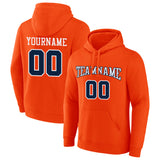 custom authentic pullover sweatshirt hoodie orange-navy-white default title