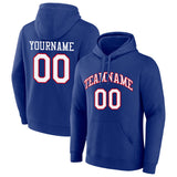 Custom Pullover Sweatshirt Hoodie Royal-White-Red