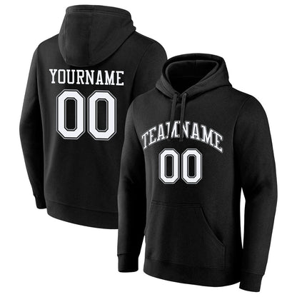 custom authentic pullover sweatshirt hoodie black-white-gray default title