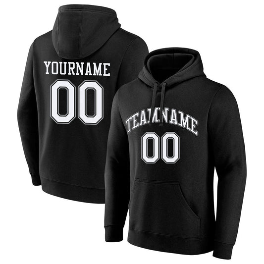 custom authentic pullover sweatshirt hoodie black-white-gray default title