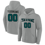 Custom Pullover Sweatshirt Hoodie Gray-Green-Black