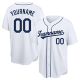 customized authentic baseball jersey white navy mesh