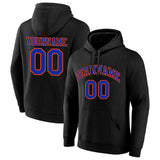 Custom Pullover Sweatshirt Hoodie Black-Blue-Orange