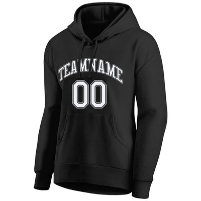 custom authentic pullover sweatshirt hoodie black-white-gray