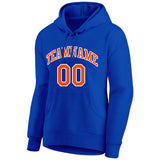 custom authentic pullover sweatshirt hoodie blue-orange-white