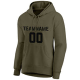 custom authentic pullover sweatshirt hoodie olive-black