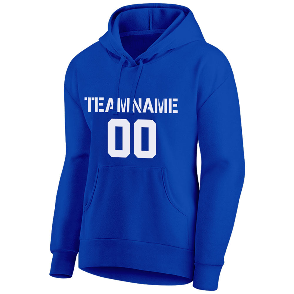 custom authentic pullover sweatshirt hoodie blue-white
