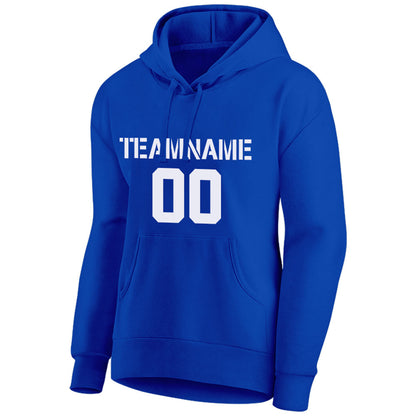 custom authentic pullover sweatshirt hoodie blue-white