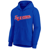 custom authentic pullover sweatshirt hoodie blue-red-white