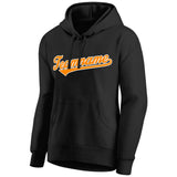 custom authentic pullover sweatshirt hoodie black-orange-white