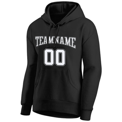 custom authentic pullover sweatshirt hoodie black-white-gray