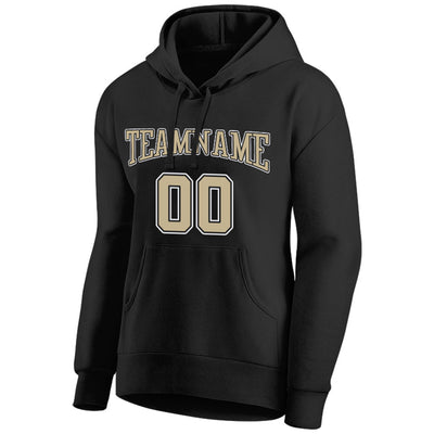 custom authentic pullover sweatshirt hoodie black-gold-white