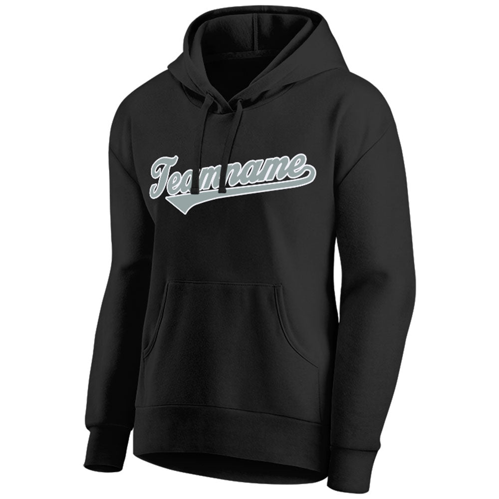 custom authentic pullover sweatshirt hoodie black-gray-white