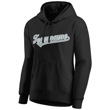 custom authentic pullover sweatshirt hoodie black-gray-white