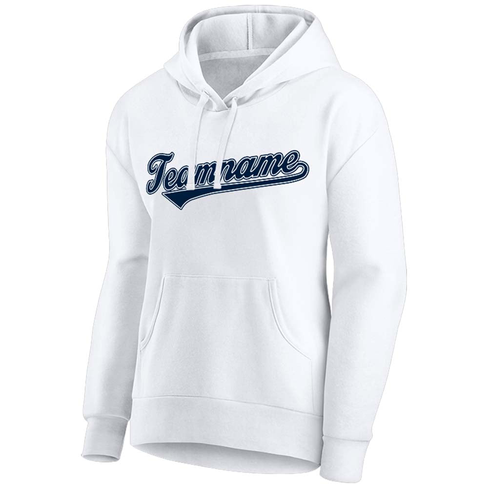 custom authentic pullover sweatshirt hoodie white-navy