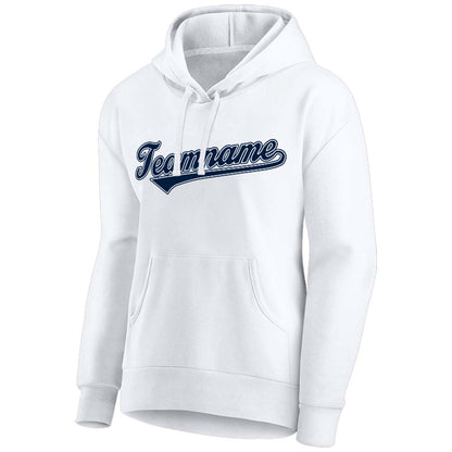 custom authentic pullover sweatshirt hoodie white-navy
