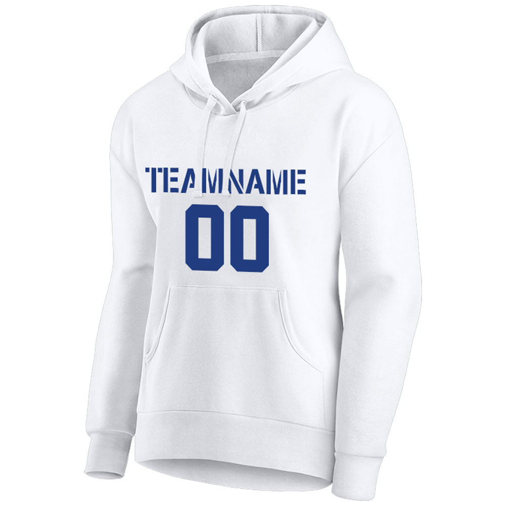 custom authentic pullover sweatshirt hoodie white-royal