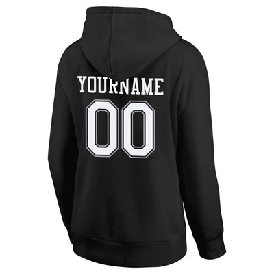 custom authentic pullover sweatshirt hoodie black-white-gray