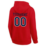 custom authentic pullover sweatshirt hoodie red-navy-white