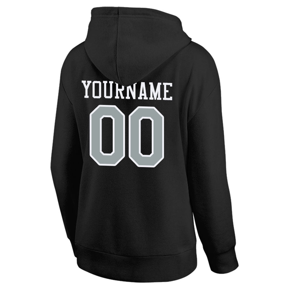 custom authentic pullover sweatshirt hoodie black-gray-white