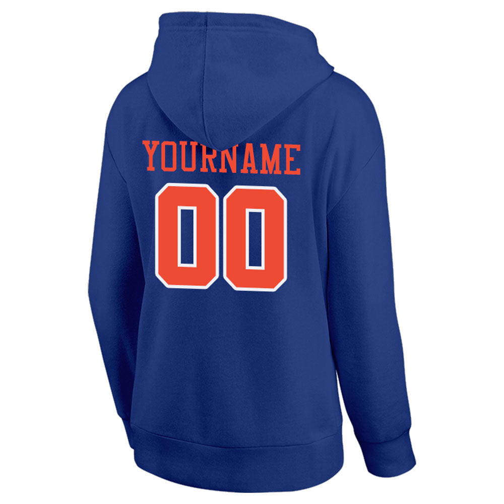 custom authentic pullover sweatshirt hoodie rayal-orange-white
