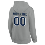 custom authentic pullover sweatshirt hoodie gray-navy-white