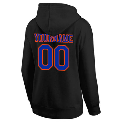 custom authentic pullover sweatshirt hoodie black-blue-orange