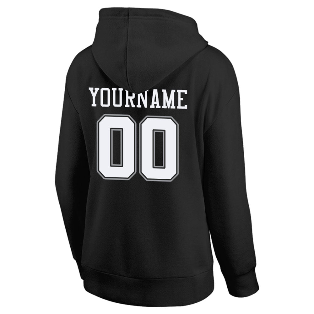 custom authentic pullover sweatshirt hoodie black-white-gray