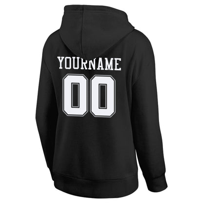 custom authentic pullover sweatshirt hoodie black-white-gray