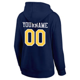 custom authentic pullover sweatshirt hoodie navy-yellow-white