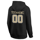 custom authentic pullover sweatshirt hoodie black-gold-white