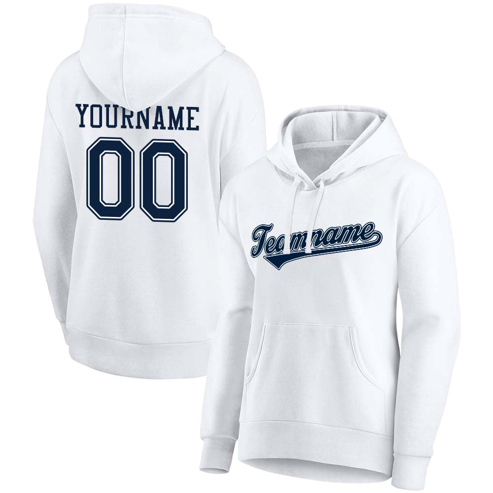 custom authentic pullover sweatshirt hoodie white-navy