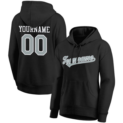 custom authentic pullover sweatshirt hoodie black-gray-white