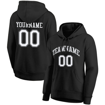 custom authentic pullover sweatshirt hoodie black-white-gray