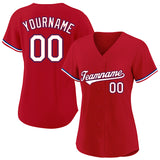 customized authentic baseball jersey red-white-roayl mesh