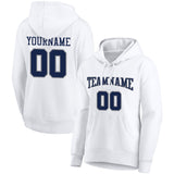 custom authentic pullover sweatshirt hoodie white-navy-gray