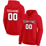 custom authentic pullover sweatshirt hoodie red-white-black