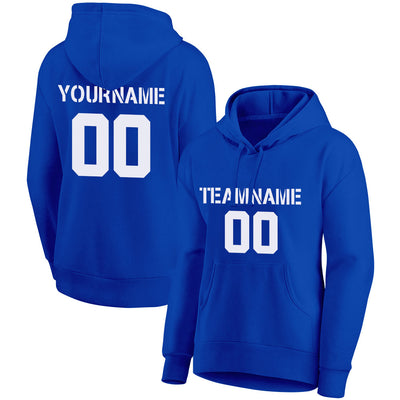 custom authentic pullover sweatshirt hoodie blue-white