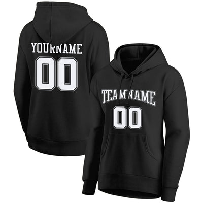 custom authentic pullover sweatshirt hoodie black-white-gray