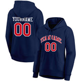 custom authentic pullover sweatshirt hoodie navy-red-white