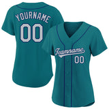 customized authentic baseball jersey light blue-navy-aqua mesh